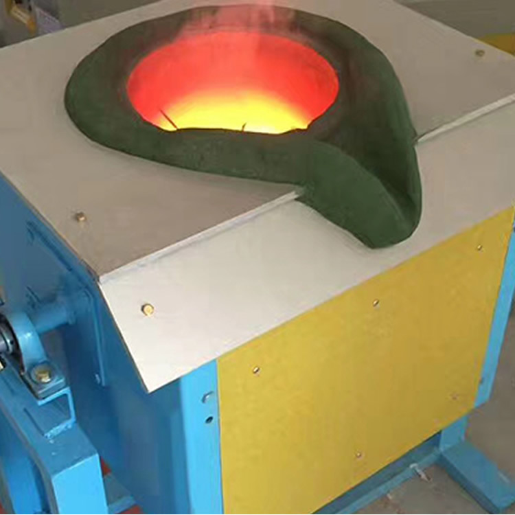 . 翻到式中頻熔煉機(jī)JYP-RL15kw小型鋁熔煉3~200KG